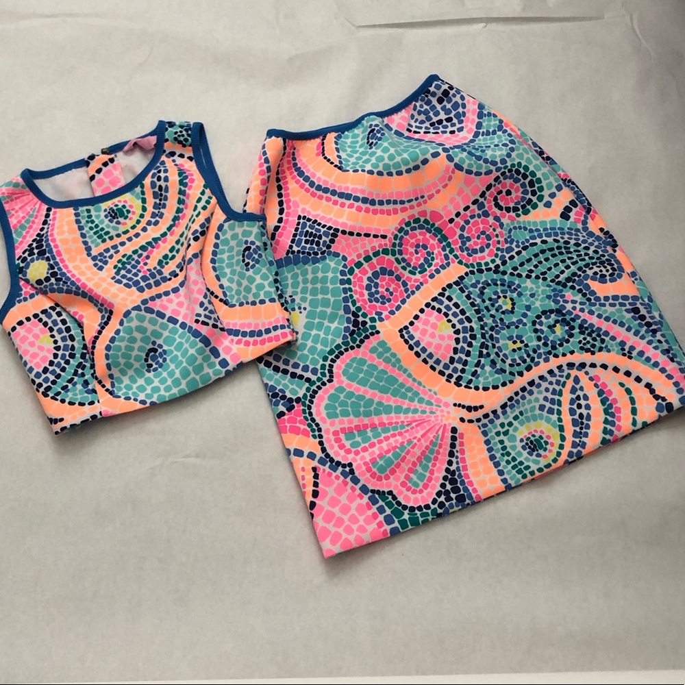 Like New! Lilly Pulitzer XXS Dress set, Skirt, Top